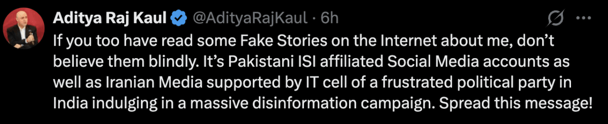 Fact Check: No, journalist Aditya Raj Kaul was not arrested in Israel