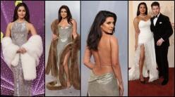 Oscars 2026: Priyanka Chopra's sexy metallic thigh-high slit with fur reminds fans of Alia Bhatt BAFTA look; netizens call PC's outfit tacky