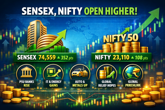 Sensex, Nifty open higher Sensex, Nifty open higher