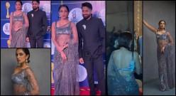 Sobhita Dhulipala sports sleek bob, flaunts midriff in see-through Sabyasachi saree; attends awards with husband Naga Chaitanya