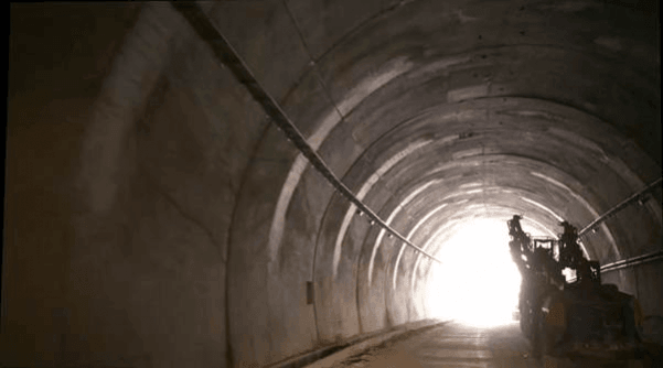 A view of under construction tunnel on Jammu-Srinagar national highway @PIB Tunnel