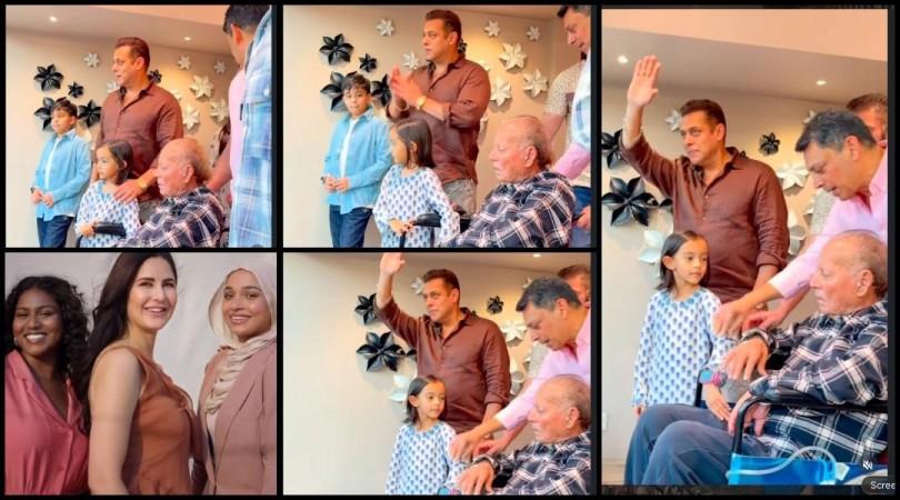 Eid Mubarak: Salman Khan blows flying kisses; Salim Khan waves at fans as he makes first public appearance post-hospitalisation, Katrina Kaif likes Salman Khan's post