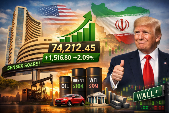 Sensex, Nifty open sharply higher as Trump signals pause in Iran strikes