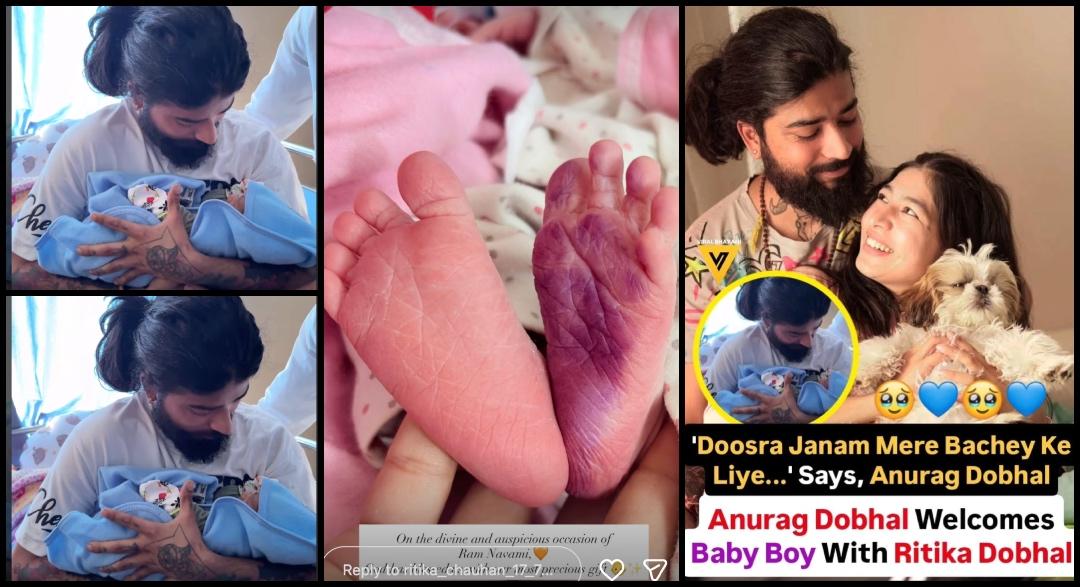 Anurag Dobhal cries holding newborn son for first time, reaches hospital in wheelchair after car accident