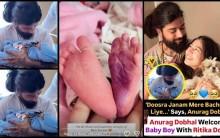 Anurag Dobhal cries holding newborn son for first time, reaches hospital in wheelchair after car accident