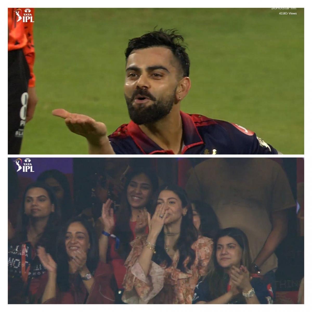 IPL 2026: Kohli blows flying kiss to wife Anushka after emphatic RCB victory