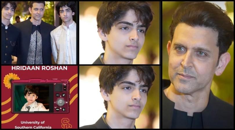 Hrithik Roshan's younger son Hridhaan, 17 years old, jets off to US to study filmmaking; fans say ' it was predictable.' Hrithik Roshan's younger son Hridhaan, 17 years old, jets off to US to study filmmaking; fans say ' it was predictable.'
