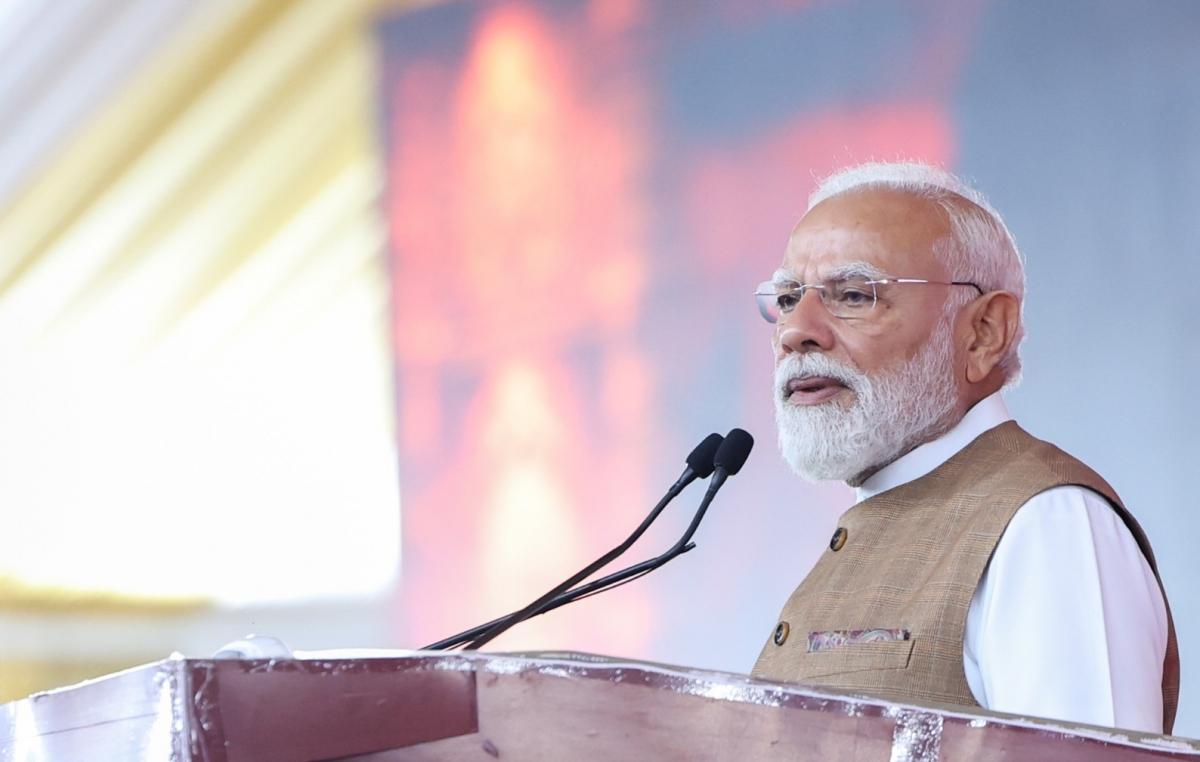 World witnessing instability, scorched by flames of unrest, says PM Modi at Gujarat event