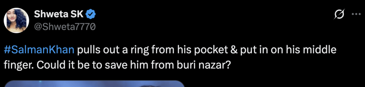 Salman Khan pulls out 'evil eye' ring at event, wears it on middle finger amid ongoing event; fans ask, 'how can this save him from buri nazar?'