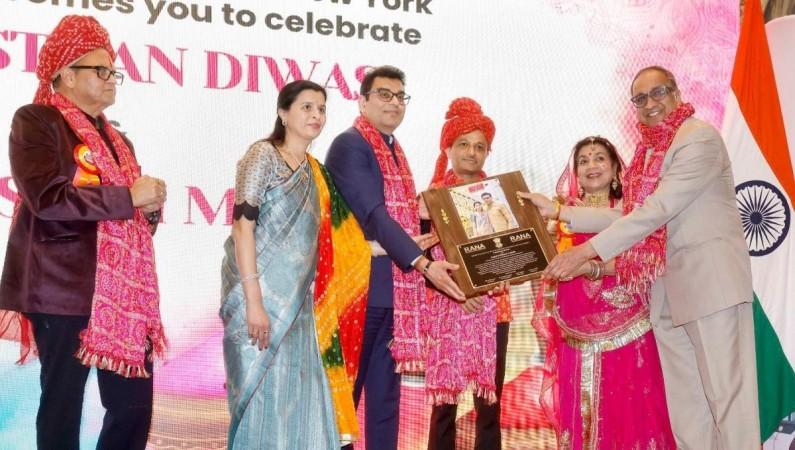 Jugal Kishore Ladda received Rajasthan Ratna , Binay k Pradhan prem bhandari Neelam treasurer RANA & dr raj modi