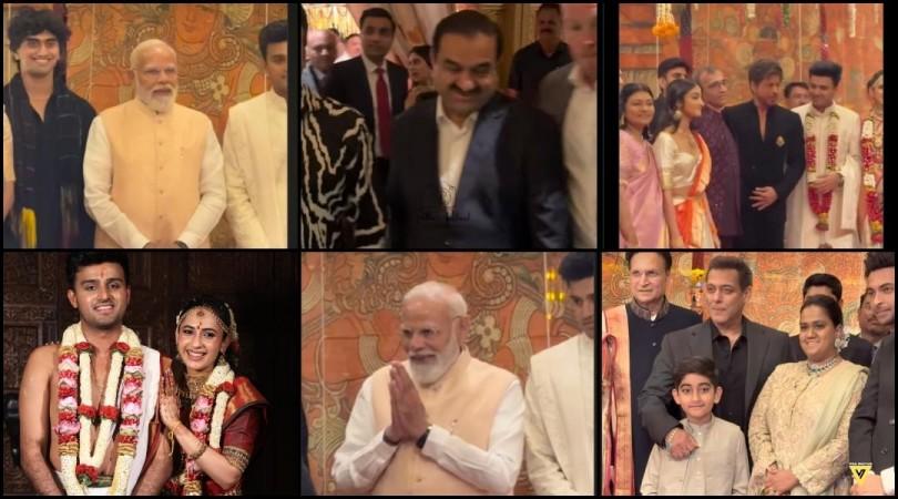 PM Modi, Gautam Adani, Salman -SRK Khan attend Rajat Sharma's daughter, Disha's wedding in Delhi [Inside videos]