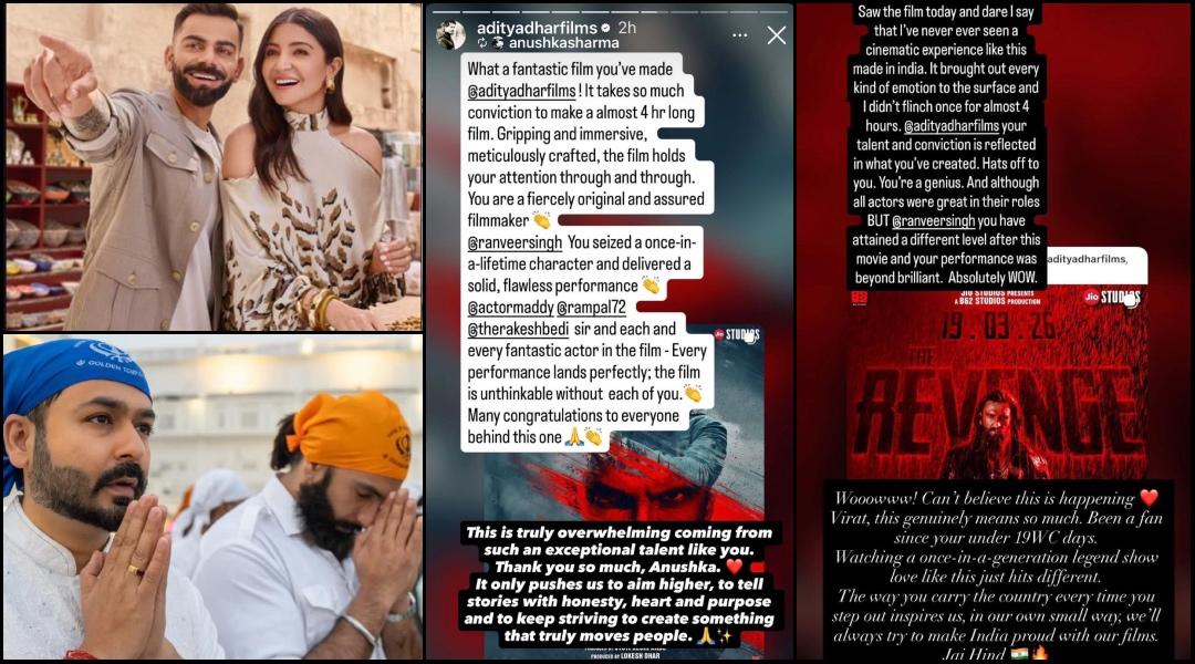 Dhurandhar 2 review:  Virat Kohli and Anushka Sharma laud Ranveer Singh's act; Aditya Dhar says ' this means everything'