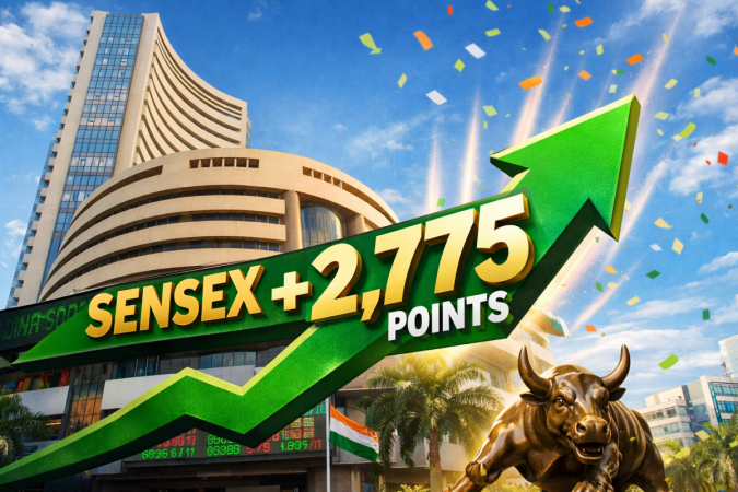Indian stock market surges over 3 pc over Iran ceasefire, Sensex jumps 2,775 points Indian stock market surges over 3 pc over Iran ceasefire, Sensex jumps 2,775 points