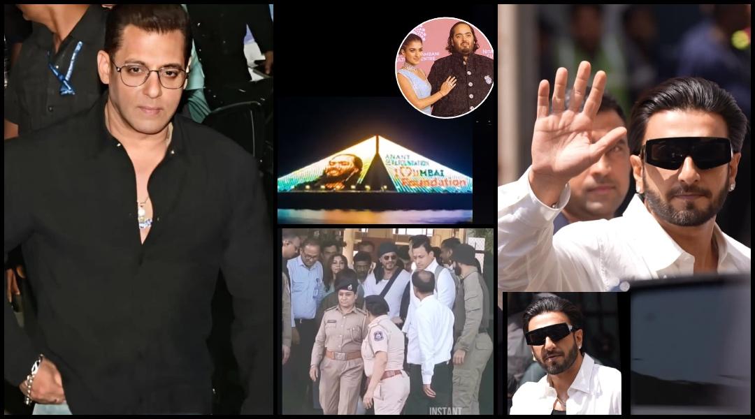 SRK sports white hair; Salman Khan aces clean-shaven look; Mumbai's Bandra-Worli Sea Link illuminates for Anant Ambani's 31st birthday