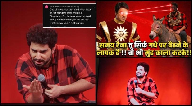 Mukesh Khanna shares humiliating photo of Samay sitting on donkey with blackened face; Samay's fans say 'grow up, uncle' Mukesh Khanna shares humiliating photo of Samay sitting on donkey with blackened face; Samay's fans say 'grow up, uncle'