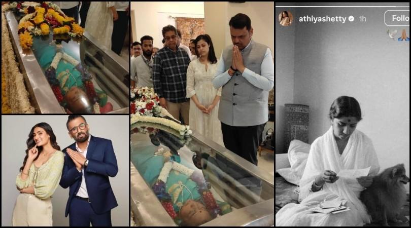 Athiya Shetty shares Lata Mangeshkar photo instead of Asha Bhosle, gets trolled; singer's mortal remains reach residence Athiya Shetty shares Lata Mangeshkar photo instead of Asha Bhosle, gets trolled; singer's mortal remains reach residence