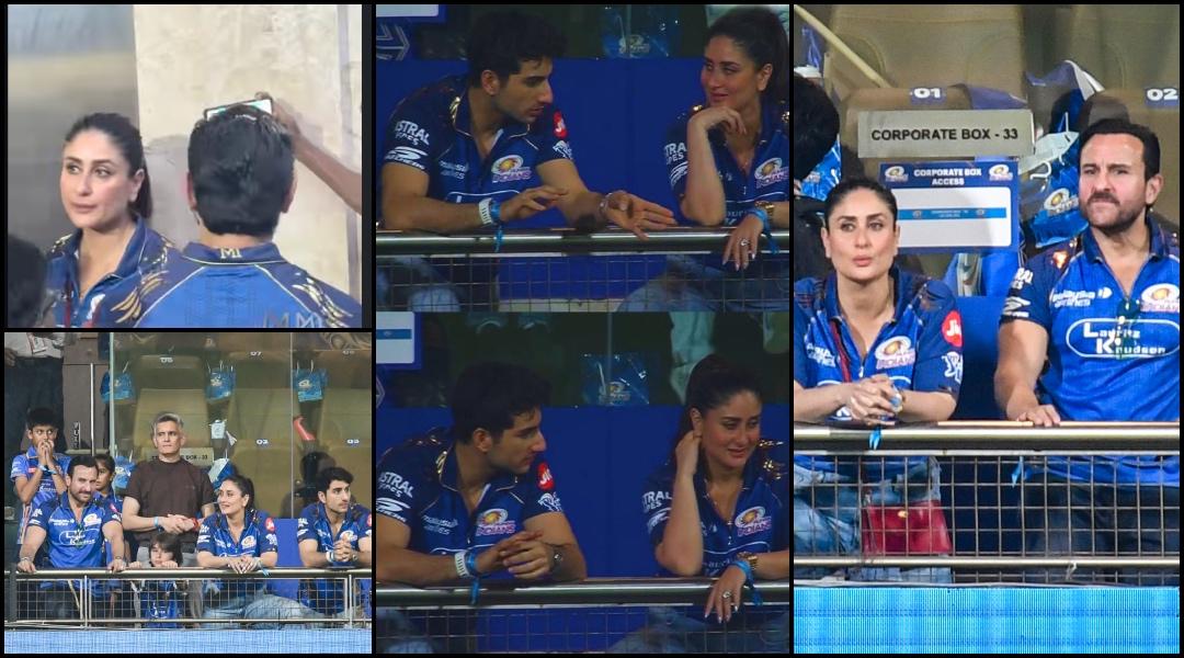 MI vs RCB: Kareena Kapoor chats with Ibrahim, enjoys match with Saif Ali Khan, Jeh-Taimur; Anushka Sharma spotted