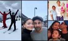 Alia Bhatt hugs, kisses, Ranbir Kapoor as they  celebrate their fourth wedding anniversary with Raha in a snowy retreat