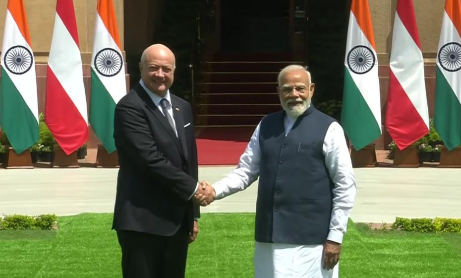PM Modi holds bilateral talks with Austrian Chancellor Christian Stocker at Hyderabad House