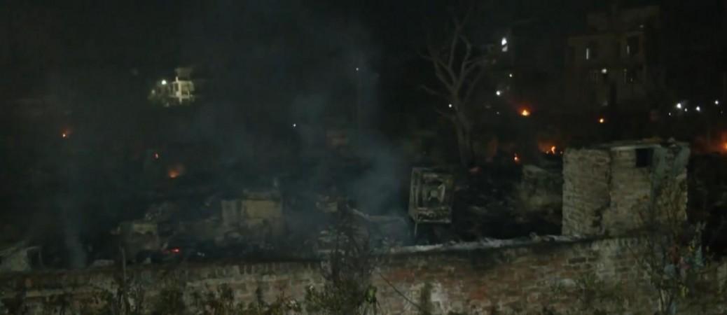 Two children killed as massive fire destroys dozens of huts in Lucknow slum cluster Two children killed as massive fire destroys dozens of huts in Lucknow slum cluster