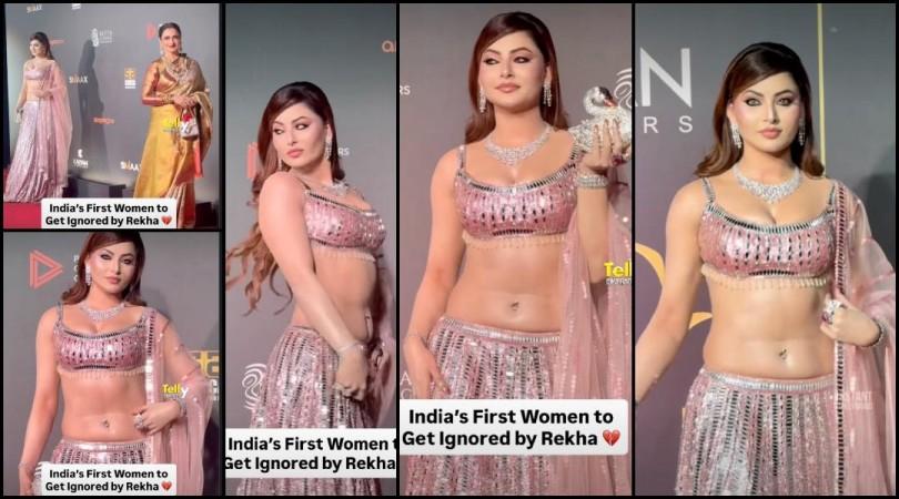Urvashi Rautela wears pink bralette, flaunts midriff; gets trolled for cakey make-up, netizens say 'looks like plastic doll'