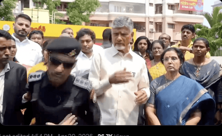NSG commando faints during Andhra CM Chandrababu Naidu's speech amid heatwave