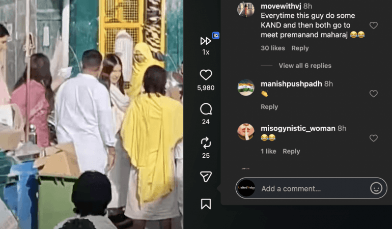 Anushka Sharma gets teary-eyed during Premanand Maharaj's visit with Virat Kohli, days after he liked model's pic; fans say 'image clean-up'