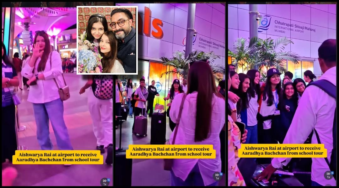 Aishwarya Rai turns paparazzi for daughter Aaradhya at Mumbai airport as she returns from school trip; celebrates 19th wedding anniversary with Abhishek and Aaradhya
