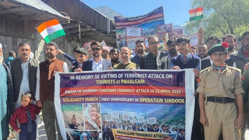 Solidarity marches taken out in J&K's border towns to mark Pahalgam terror attack anniversary