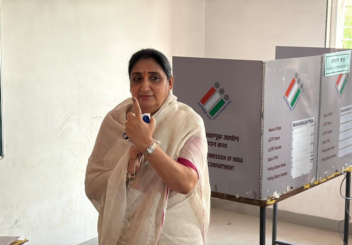 Baramati bypoll: Sunetra Pawar casts vote, urges participation; 6–8% polling in first two hours in Baramati, Rahuri