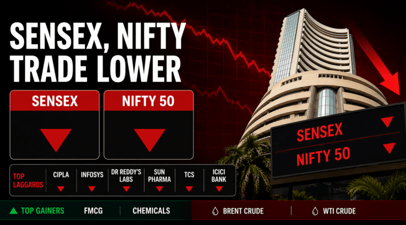 Sensex, Nifty trade lower in early deals, IT and pharma stocks under pressure