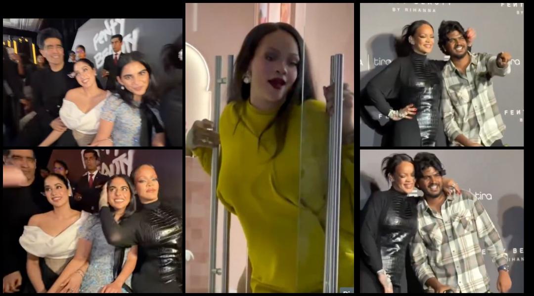 Rihanna thanks paps, says 'supriya' instead of 'shukriya'; poses with Janhvi Kapoor, Isha Ambani at after-party