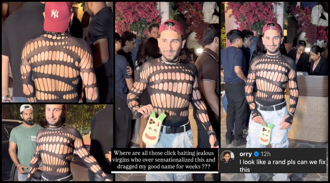 'Clickbaiting jealous virgin': Orry slams media outlets after getting clean chit in drugs case; trolls himself in see-through crop top at Mumbai party