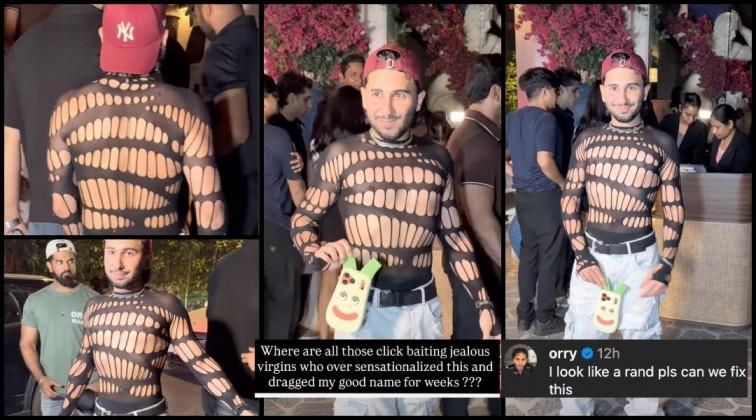 Orry slams media outlets after getting clean chit in drugs case; trolls himself in see-through crop top at party