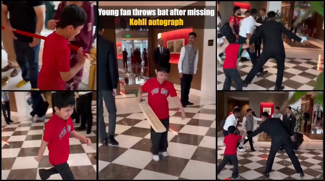 Viral: Virat Kohli ignores little fan, walks past; boy cries inconsolably, smashes bat; fans call him arrogant, rude