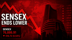 Markets end lower as crude oil surge weighs; mid, small caps outperform