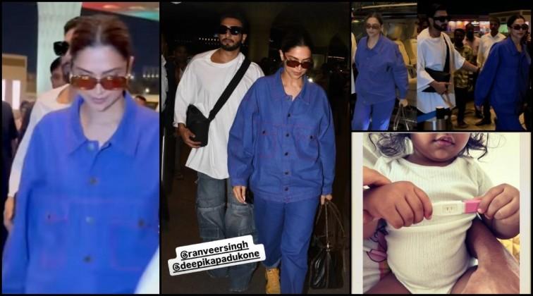 Deepika Padukone hides baby bump in oversized co-ord set; Ranveer Singh shields her amid babymoon trip