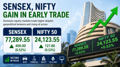 Sensex, Nifty gain in early trade despite geopolitical tensions, rising oil prices