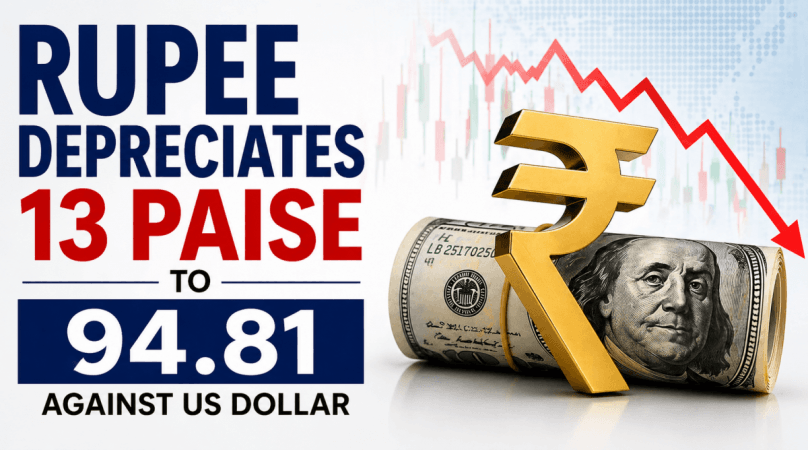 Rupee weakens to 94.81 against dollar as crude oil stays above $111