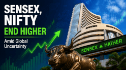 Sensex, Nifty end higher amid global uncertainty