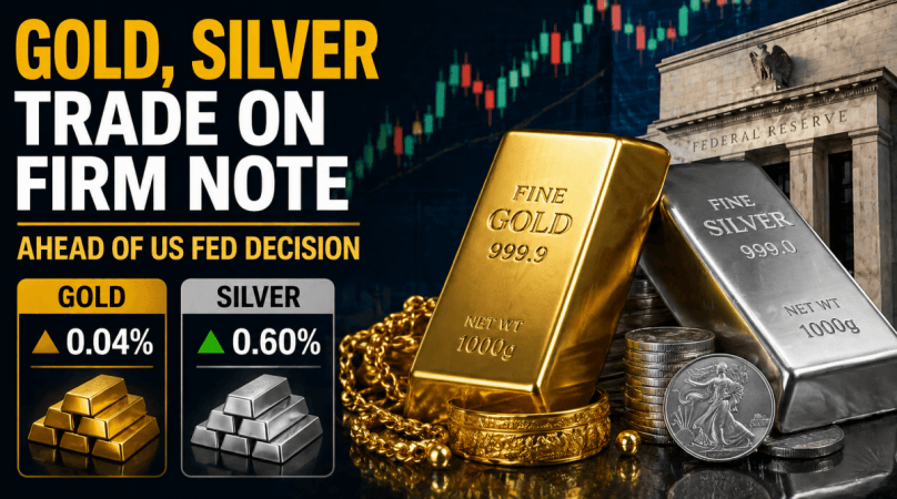 Gold, silver trade on firm note ahead of US Fed decision Gold, silver trade on firm note ahead of US Fed decision