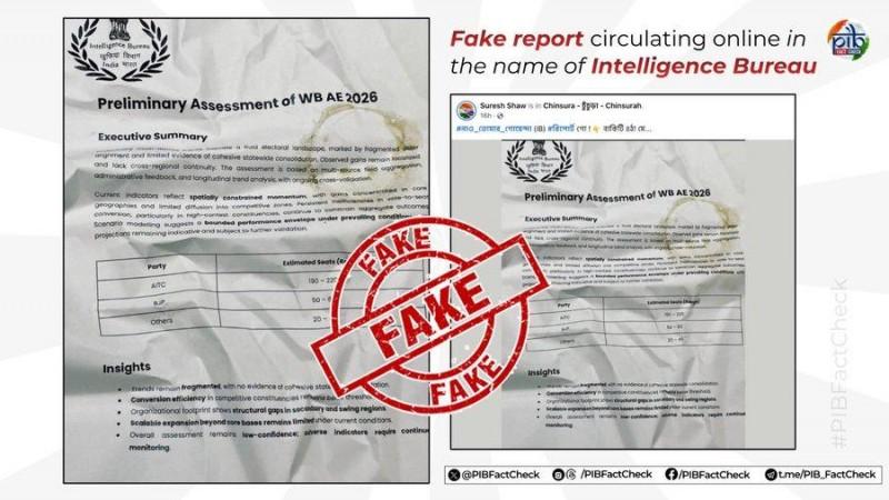 PIB Fact Check flags fake IB report on Bengal polls, urges public to verify information