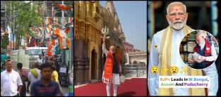 'Jai Shri Ram' slogans outside Mamata's residence in Kolkata, as trends show BJP lead over TMC