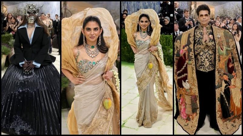 Isha Ambani wears a 1,800-carat diamond blouse ft Nita Ambani's jewels, carries a $100,000 'aam' bag; Karan Johar–Manish Malhotra add art to fashion