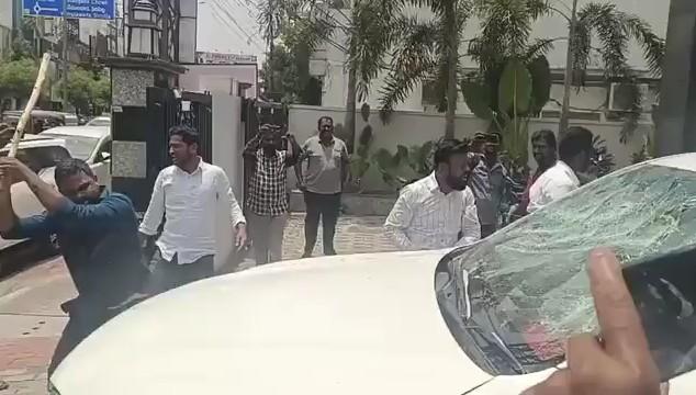 Telangana: BJP men attack BRS MLA's office, damage car in Karimnagar
