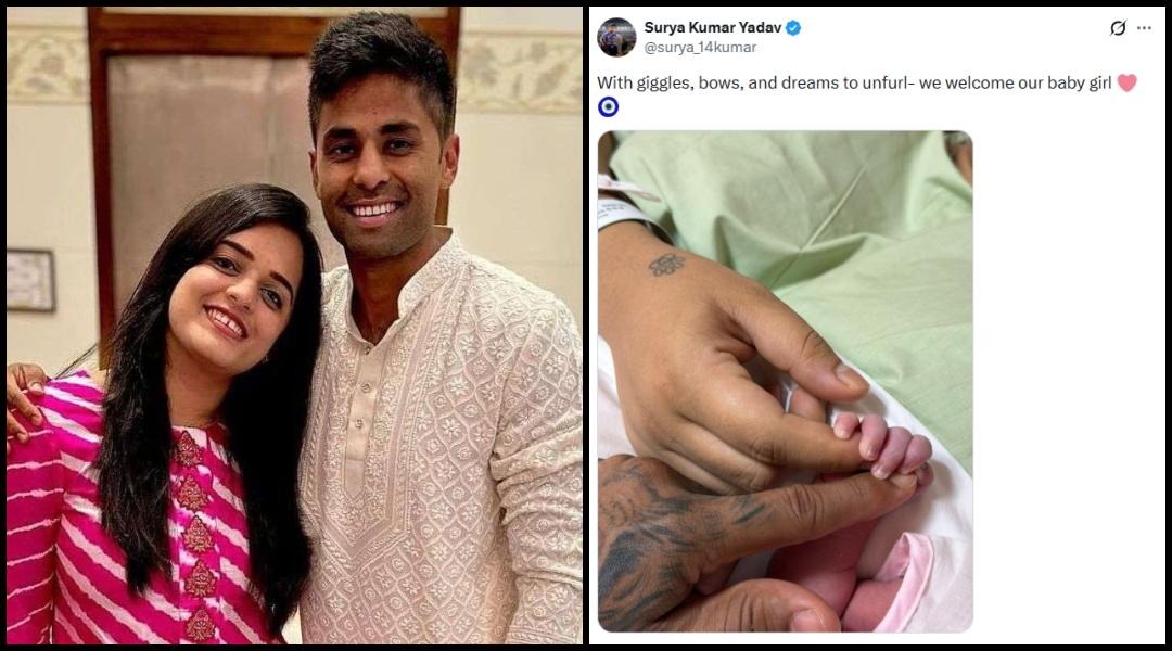 Suryakumar Yadav, wife Devisha, welcome baby girl