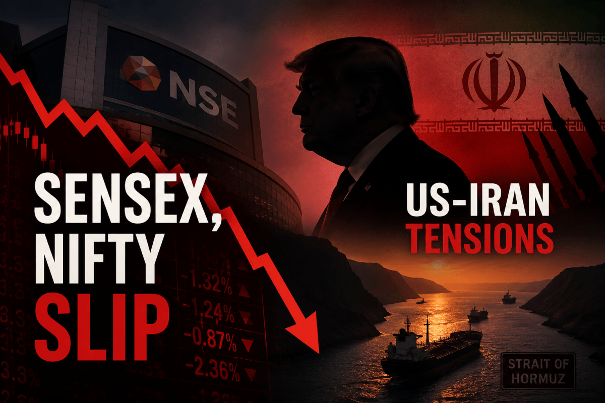 Sensex, Nifty slip in early trade amid renewed US-Iran tensions