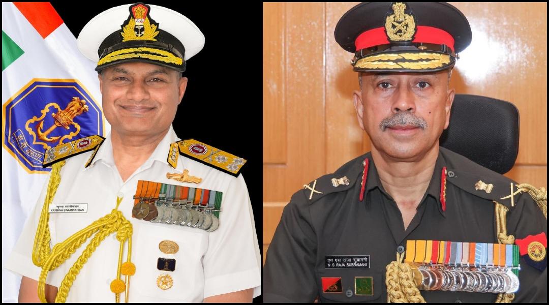 Lt Gen NS Raja Subramani Appointed India's Next CDS; Vice Admiral Krishna Swaminathan Named Navy Chief