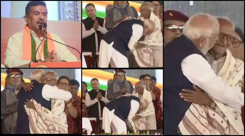Suvendu Adhikari sworn in as Bengal's first BJP CM; PM Modi touches feet of 97-year-old Makhan Lal Sarkar in Bengal