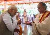 In PICS: PM Modi visits Art of Living in Bengaluru, meets Gurudev Sri Sri Ravi Shankar